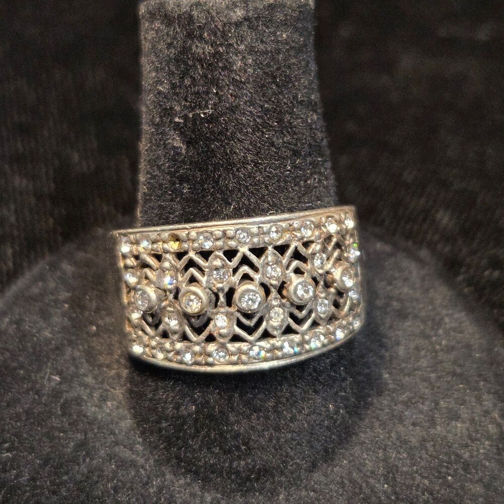 White Stone Sterling Statement Ring